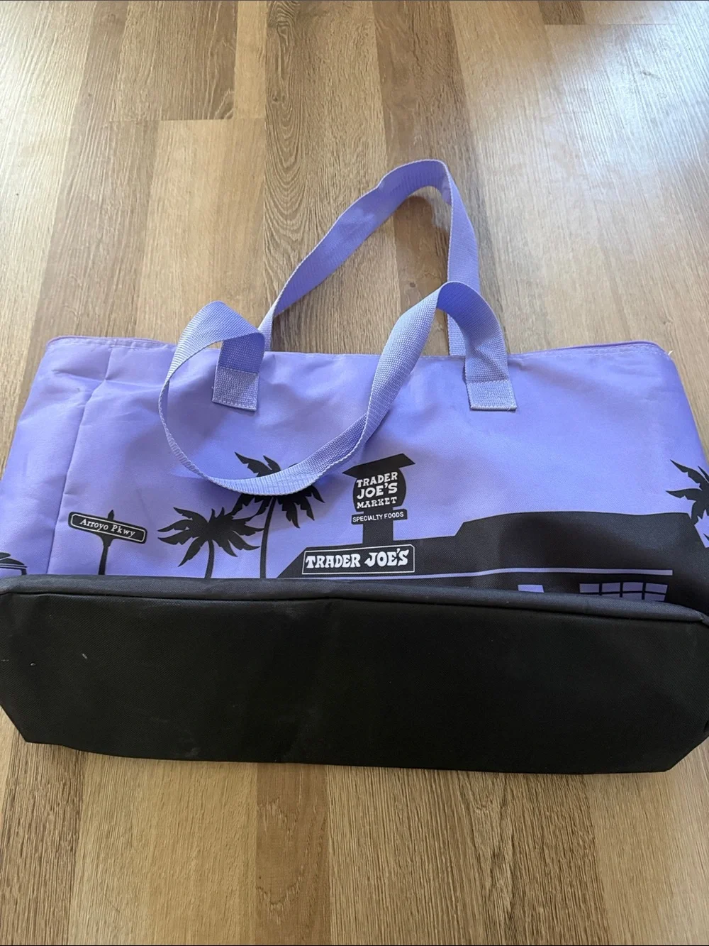 Lavender Tote Bag with Black Base